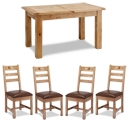 Normandy Oak 5ft Dining Set