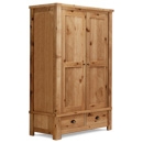 Normandy Oak Double Wardrobe