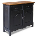 Provence Black Painted Narrow 2 Door Buffet