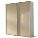 Rauch Omega Cream Glass Wardrobe