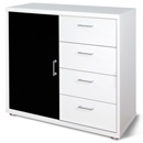 Rauch Plus 2 White 4 Drawer Bedroom Cupboard