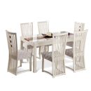 Riviera White Extending Dining Set