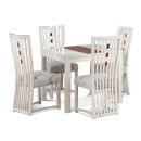 Riviera White Square Extending Dining Set