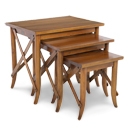 FurnitureToday Safari Mahogany Nest Of Tables