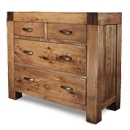 Santana Reclaimed Oak 2 over 2 Chest of Drawers