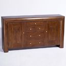 Sirius mahogany 2 door 5 drawer sideboard