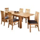 The Lyon Oak slatted chair extending dining