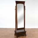 Vanessa dark wood cheval mirror with base