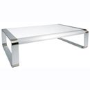 White and Chrome Rectangular Coffee Table 