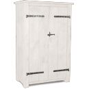 FurnitureToday White Painted Plank Double Wardrobe