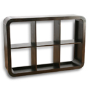 Zenon Dark 6 Horizontal or Vertical Shelf Unit 