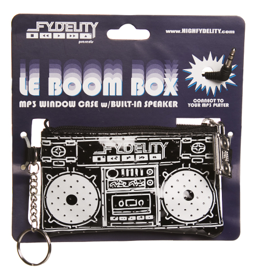 Fydelity Retro Black Boombox Keychain With Working