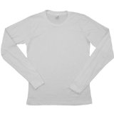 American Apparel - Fine Jersey Long Sleeve T, White, S