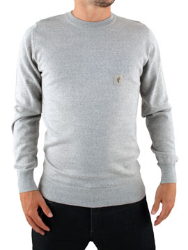 Grey Crew Neck Knit