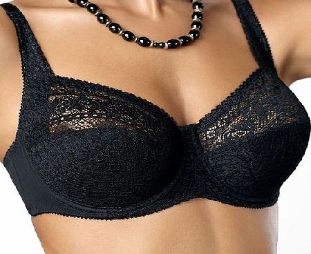 Gaia 60 Semi Padded Bra,Size 42B,Black