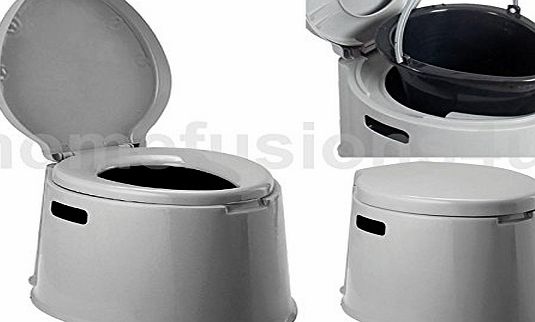 Galaxys PORTABLE OUTDOOR / INDOOR GREY TOILET - POTTY LOO MANUAL, IDEAL FOR CAMPING CARAVAN PICNIC FISHING FESTIVALS