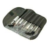 Seven Piece Travel Brush Set In Black Wallet 112 gr