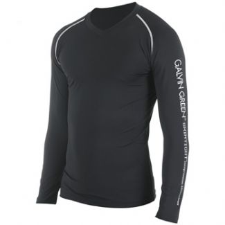 ENZO LONG SLEEVE BASE LAYER SHIRT BLACK/ALUMINIUM / LARGE