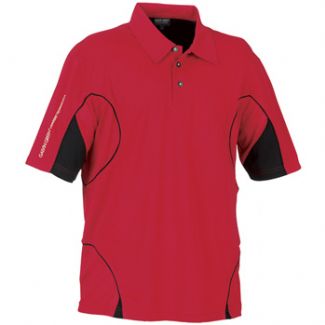 JARVIS MENS GOLF SHIRT Chilli Red/Black / Large