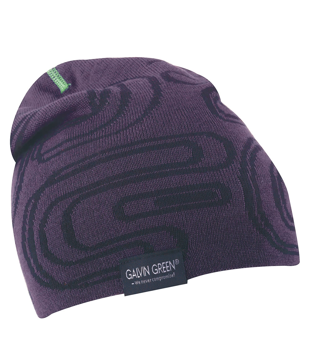 Sway Beanie Hat Plum/Black/Lemon