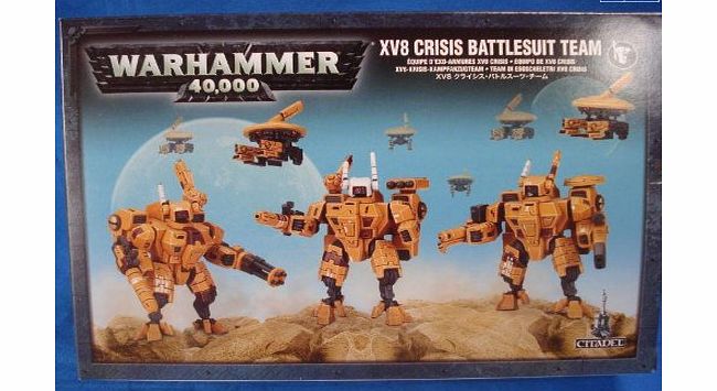 Games Workshop Warhammer 40,000 Tau XV8 Crisis Battlesuit Team (2013, 3 figures)