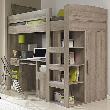 GAMI Montana High Sleeper Study Bunk Bed