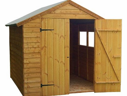 Garden Central 8 x 6 Shed Republic Value Overlap Premium Double Door Apex Shed