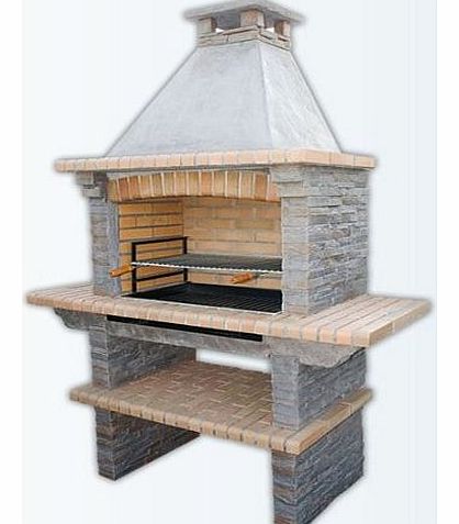 Mediterrani Slate Masonry BBQ - Charcoal BBQ