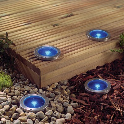 Solar LED Deck Lights (Blue)