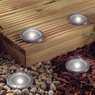 Solar LED Deck Lights (White)