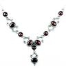 Heavy Necklace: 18`length chain - Garnet