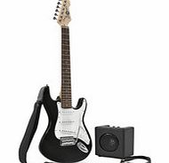 Gear4Music 3/4 LA Electric Guitar   Miniamp Black