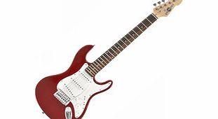 Gear4Music 3/4 LA Electric Guitar by Gear4music Wine Red -