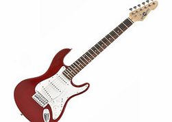 Gear4Music 3/4 LA Electric Guitar by Gear4music Wine Red