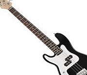 Gear4Music 3/4 LA Left Handed Bass Guitar by Gear4music Black