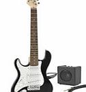 Gear4Music 3/4 LA Left Handed Electric Guitar   Miniamp Black