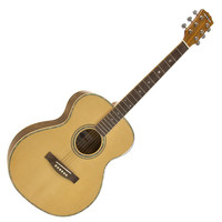 Gear4Music Deluxe Folk Acoustic Guitar by Gear4music Zebrano