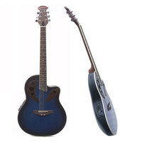 Deluxe Round Back Acoustic Guitar Blue Burst