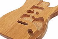 Gear4Music Electric Guitar Body Natural Mahogany