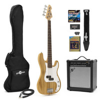 LA Bass Guitar + 25W Amp Pack Natural