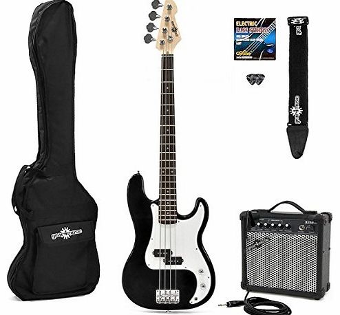 Gear4Music LA Bass Guitar   Amp Pack Black