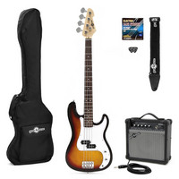 Gear4Music LA Bass Guitar   Amp Pack Sunburst