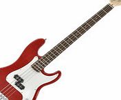 Gear4Music LA Bass Guitar by Gear4music Red - Ex Demo