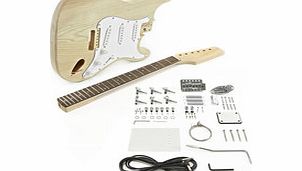 Gear4Music LA Electric Guitar DIY Kit Ash Body