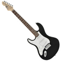 Gear4Music LA Left Handed Electric Guitar by Gear4music Black