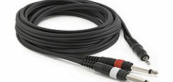 Stereo Minijack - Mono Jack (x2) Cable 1m