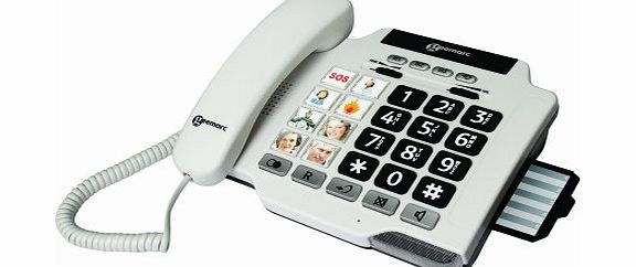 Geemarc PHOTOPHONE 100 Loud Big Button Photo ID Corded Telephone- UK Version