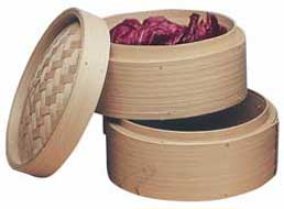 Gefu 3 Piece Bamboo Steamer With Lid