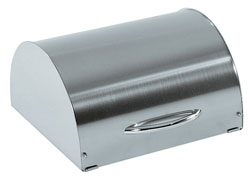 Gefu Large Bread Bin Stainless Steel and Wood