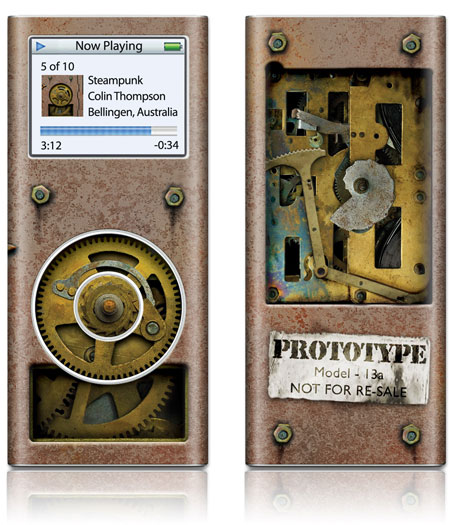 GelaSkins iPod New 2nd Gen Nano GelaSkin Steampunk by